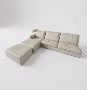 Divano in pelle bianca