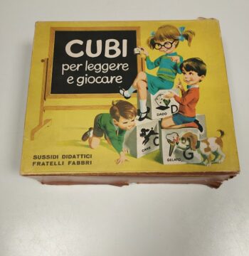 Gioco Didattico in Scatola "Cubi per Leggere" "Fabbri Editori" Vintage 1965