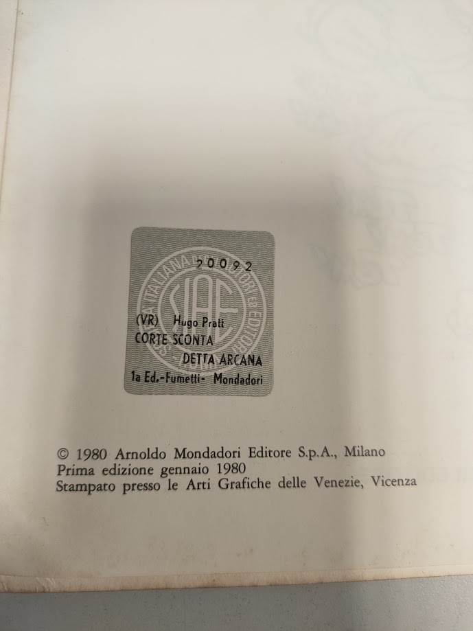 Libro Corte Sconta Detta Arcana 1980