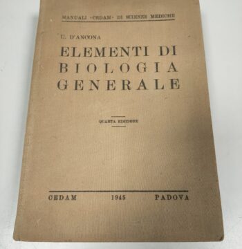 Libro Elementi di Biologia generale U. D'Ancona IV ED. 1945