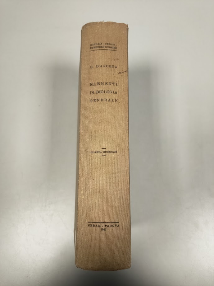 Libro Elementi di Biologia generale U. D'Ancona IV ED. 1945