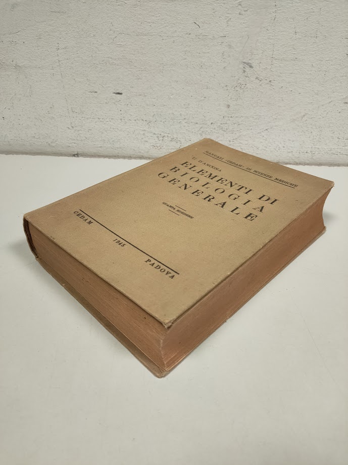 Libro Elementi di Biologia generale U. D'Ancona IV ED. 1945