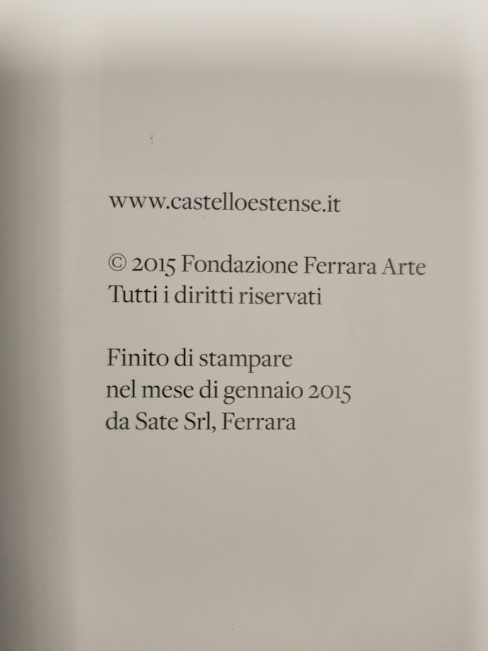 Libro L'Arte per L'Arte. Il Castello Estense 2015