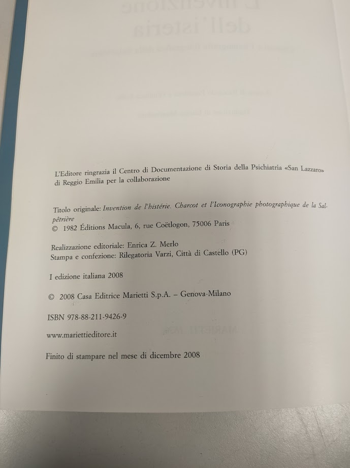 Libro L'Invenzione Dell'Isteria Georges Didi - Huberman 2008