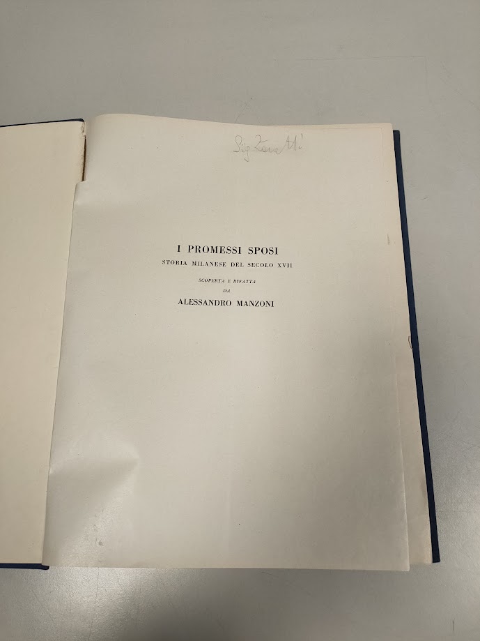 Libro Promessi Sposi e Storia della Colonna Infame 1964
