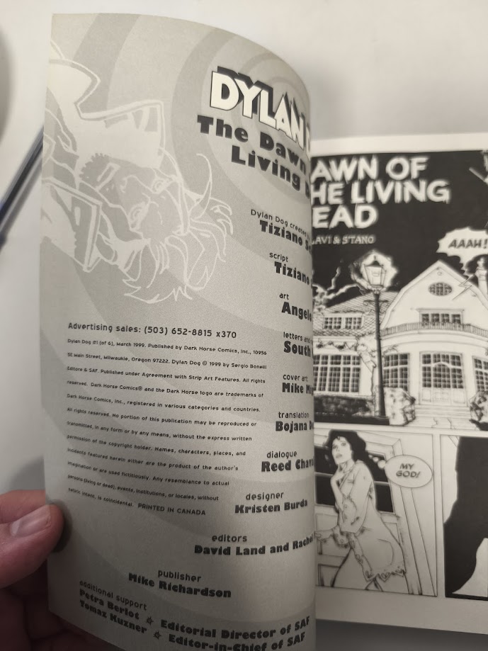 Fumetti serie completa 1-6 Dark Horse comics Dylan dog inglese