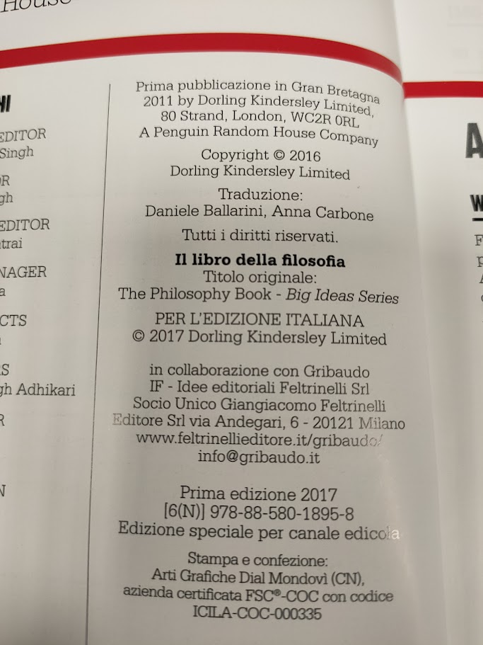 Il Libro della Filosofia Gribaudo 2017