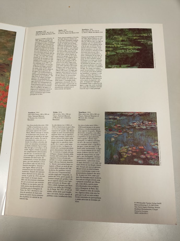 Libretto con 6 poster Monet Taschen Posterbook 1996