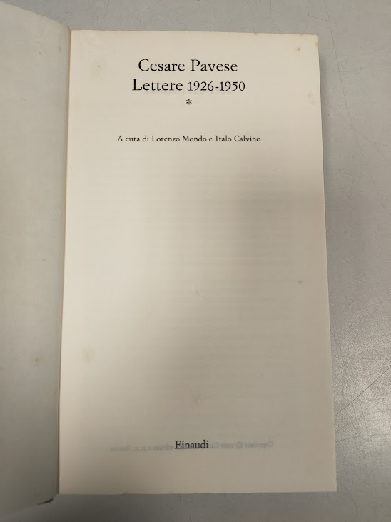 Libri 2 Volumi Cesare Pavese Lettere 1926-1950 Anno 1968