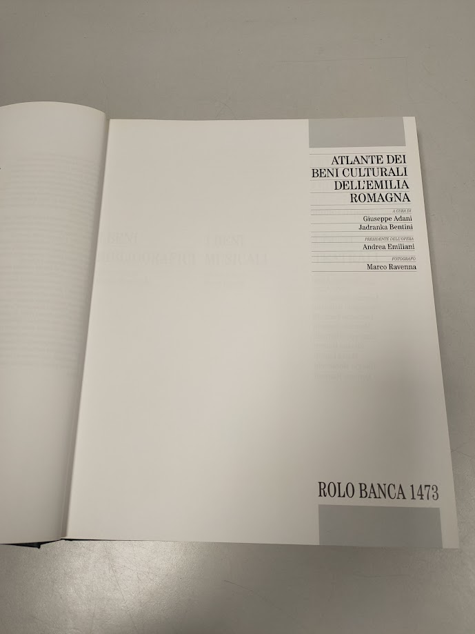 Libro Atlante dei Beni Culturale Dell'Emilia Romagna 1996