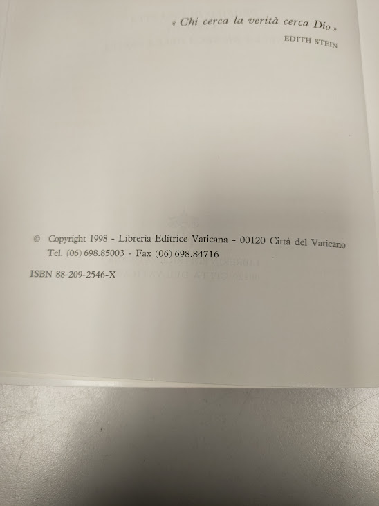Libro Edith Stein Profilo di una Vita Vissuta nella Ricerca della Verità 1998