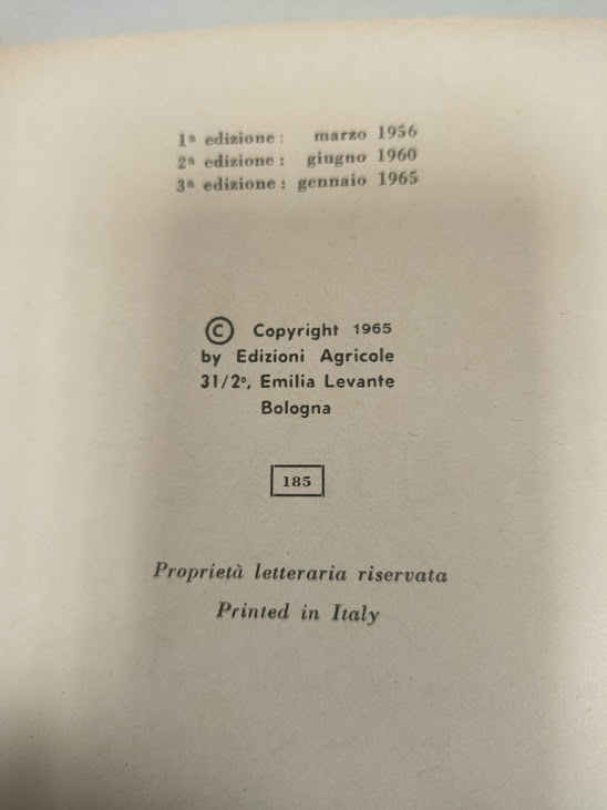 Libro Estimo Rurale Giuseppe Medici 1965