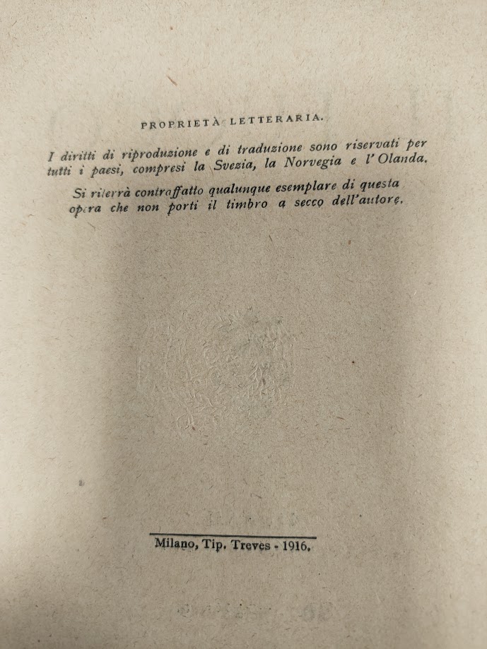Libro I Romanzi del Melagrano. IL FUOCO. Gabriele D'Annunzio 1916