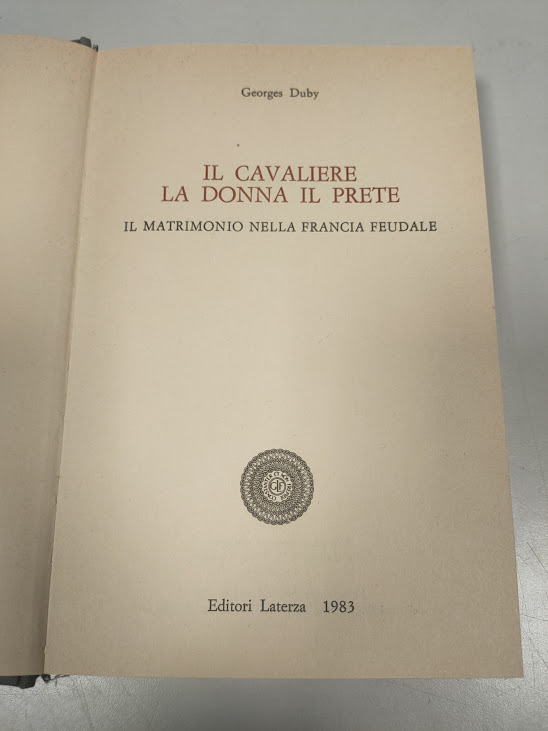 Libro Il Cavaliere la Donna il Prete Georges Duby 1983