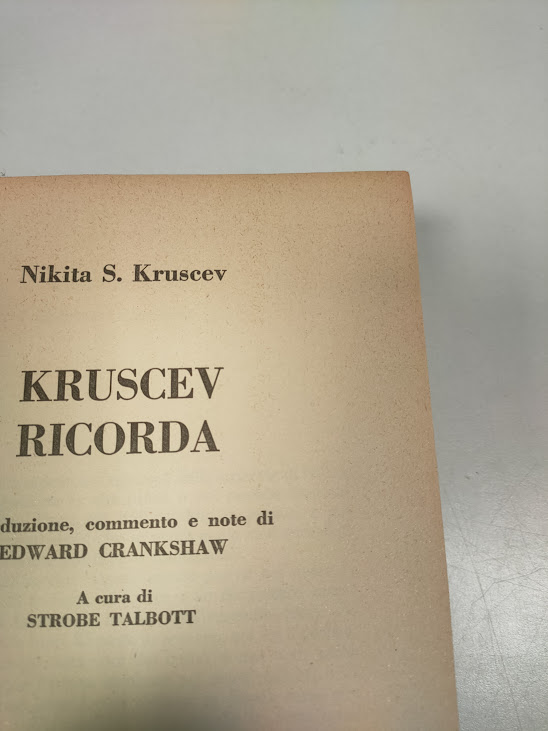 Libro Kruscev Ricorda Nikita S. Kruscev 1970