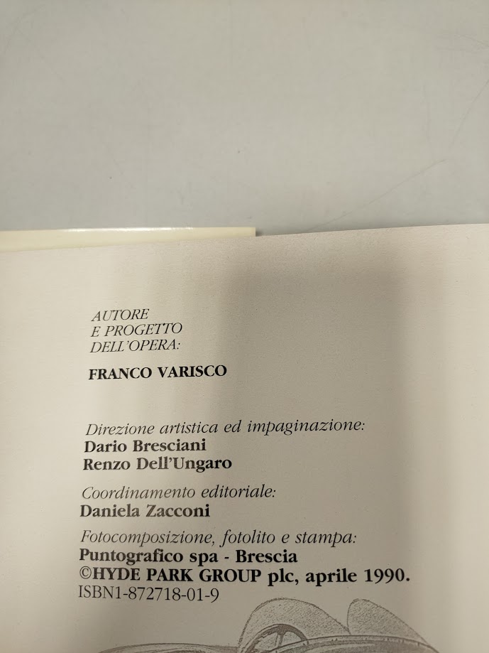 Libro L'Anteprima Ferrari Franco Varisco 1990