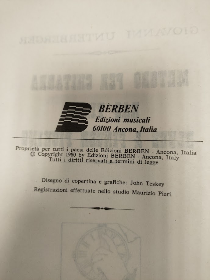 Libro Metodo per Chitarra Rag Time Blues 1980