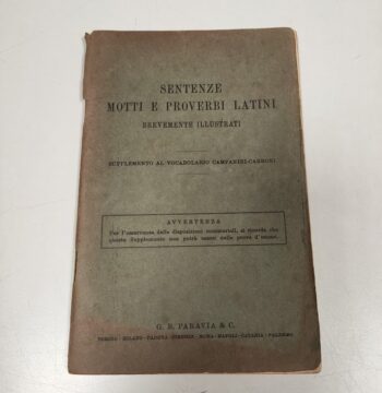 Libro Sentenze Motti e Proverbi Latini 1936