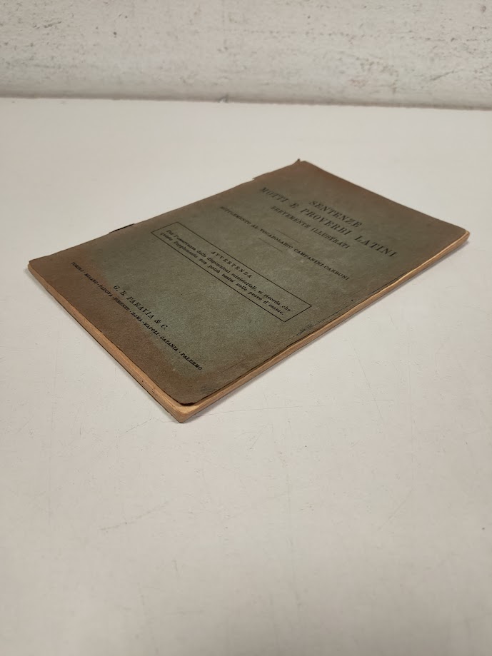 Libro Sentenze Motti e Proverbi Latini 1936