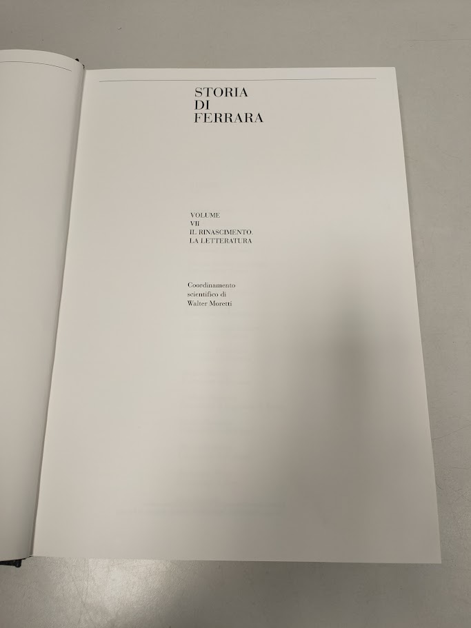 Libro Storia di Ferrara. Il Rinascimeto La Letteratura Volume 3 1994