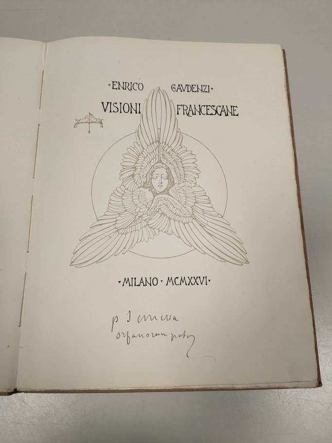 Libro Visioni Francescane Enrico Gavdenzi MCMXXVI (1926)