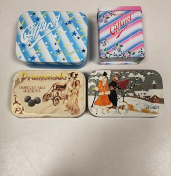 Lotto 4 scatole di Latta Vuote di Caramelle Miste Anni 70/80/90