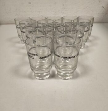 Lotto di 6 Bicchierini da Liquore in Vetro "Fabbri" Vintage Anni '90