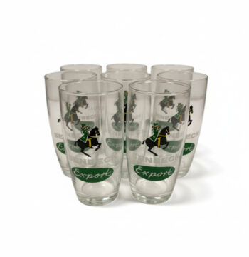 Lotto di 8 Bicchieri in Vetro "I Senbeck Export" Vintage Anni '2000