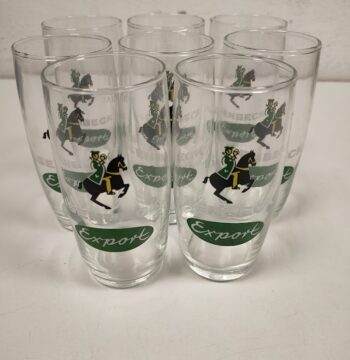 Lotto di 8 Bicchieri in Vetro "I Senbeck Export" Vintage Anni '2000