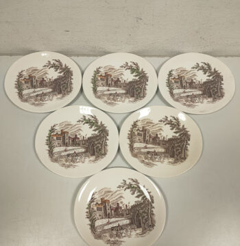 Piatti 6 Pezzi in Porcellana Inglesi Haddon Hall Johnson Bros