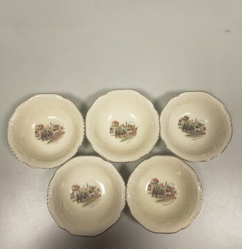 Piattini 5 Pezzi Inglesi CCB Imperial Crown Ivory Stone