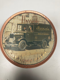 Scatola di Latta Knight Sbridge Harrods Gocce di Limone Vintage Anni '80