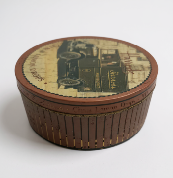 Scatola di Latta Knight Sbridge Harrods Gocce di Limone Vintage Anni '80