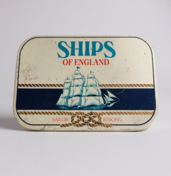 Scatola di Latta Ships of England Sailor Strong Vintage Anni '80
