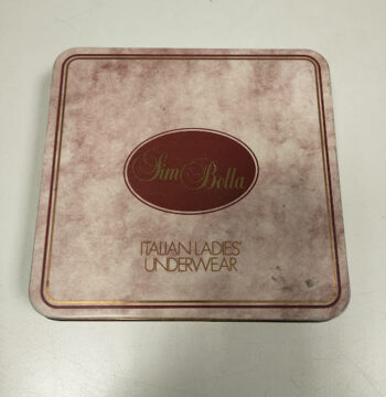 Scatola di Latta da Collezione Sim Bella Italian Ladies Underware Vintage