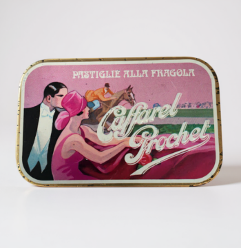 Scatola in Latta Pastiglie alla Fragola Caffarel Prochet Vintage Anni '80