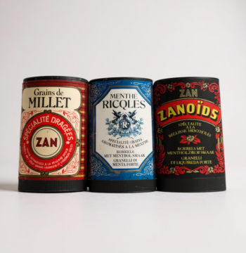 Scatole caramelle Zanoids/Menthe/Grani di Miglio