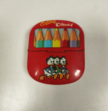 Scatolina di Metallo a Tema Disney Raffigurante i Nipoti di Paperino Vintage Anni '80