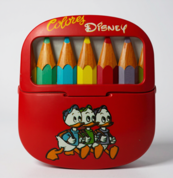 Scatolina di Metallo a Tema Disney Raffigurante i Nipoti di Paperino Vintage Anni '80