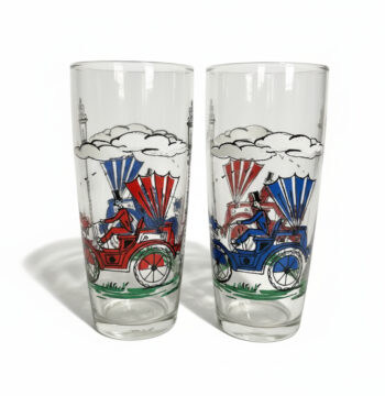 Set di 2 Bicchieri in Vetro "Azel Atlas" Vintage Anni '90