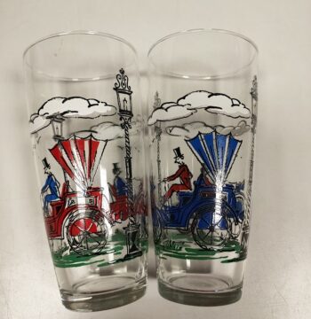 Set di 2 Bicchieri in Vetro "Azel Atlas" Vintage Anni '90