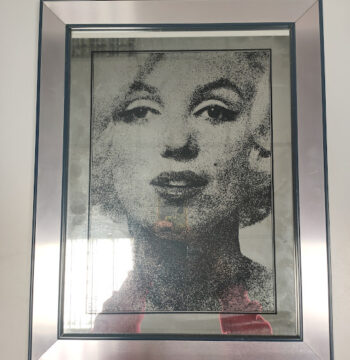 Specchio in vetro Marilyn Monroe bianco e nero vintage