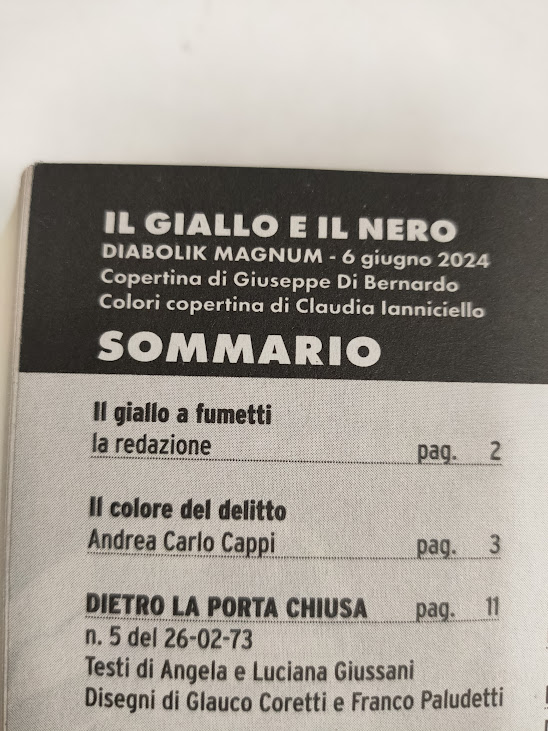 Fumetto Diabolik Magum Il Giallo e il Nero 2024