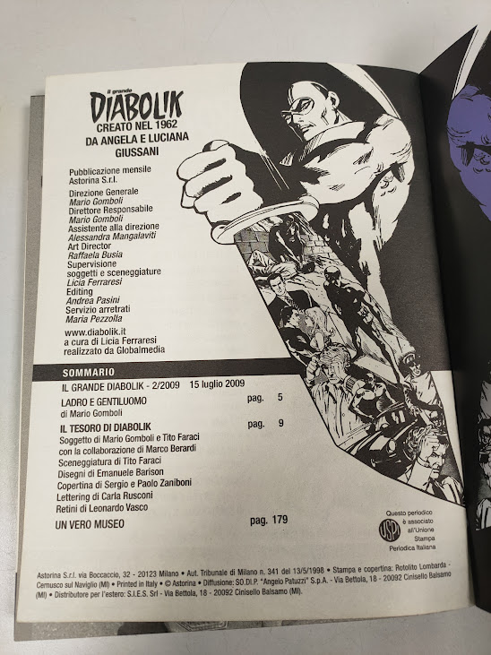 Fumetto Diabolik. Il tesoro di Diabolik 2020