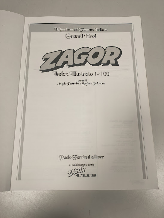 Fumetto Zagor I Quaderni del Fumetto Italiano 1997-1999