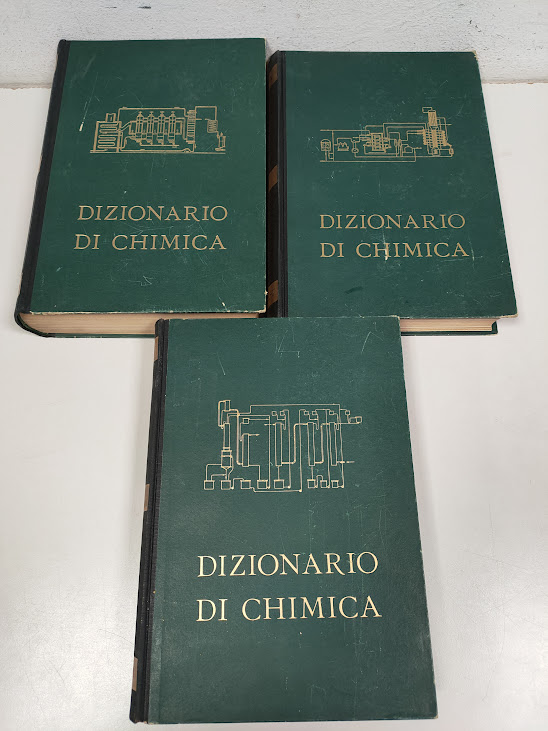 Libri 3 Volumi Dizionario di Chimica Giua Utet 1949-1950 Anno 1950
