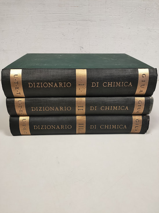 Libri 3 Volumi Dizionario di Chimica Giua Utet 1949-1950 Anno 1950
