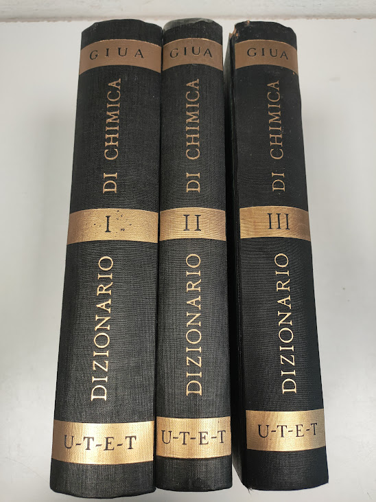 Libri 3 Volumi Dizionario di Chimica Giua Utet 1949-1950 Anno 1950
