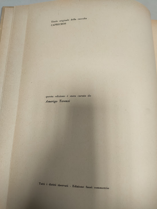 Libro I Capricci Francisco Goya y Lucientes 1969