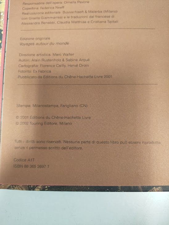 Libro viaggi Intorno al Mondo 2002
